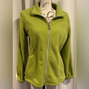 Women's BARRAGE Green Fleece Jacket size large